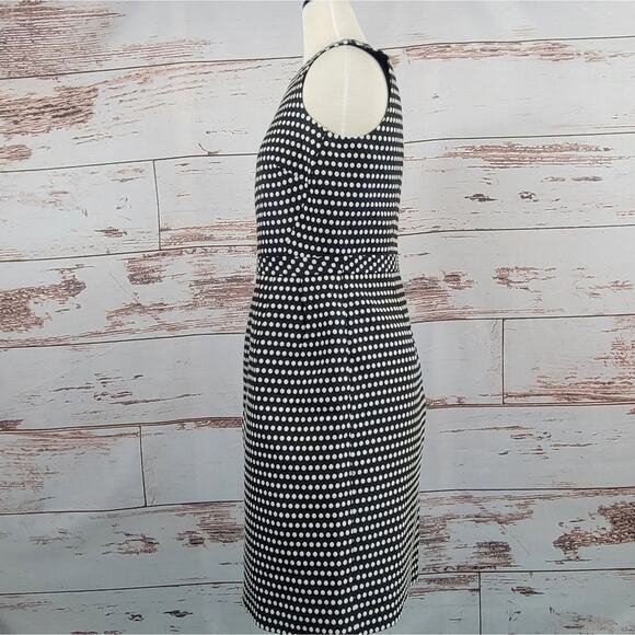 Boden Dress Sleeveless Sheath Navy Polka Dot Size 6R - Picture 2 of 10